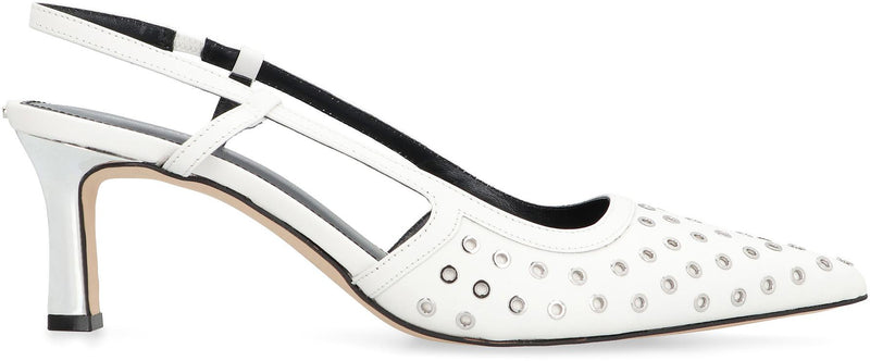 Michael Kors Alora Leather Slingback Pumps