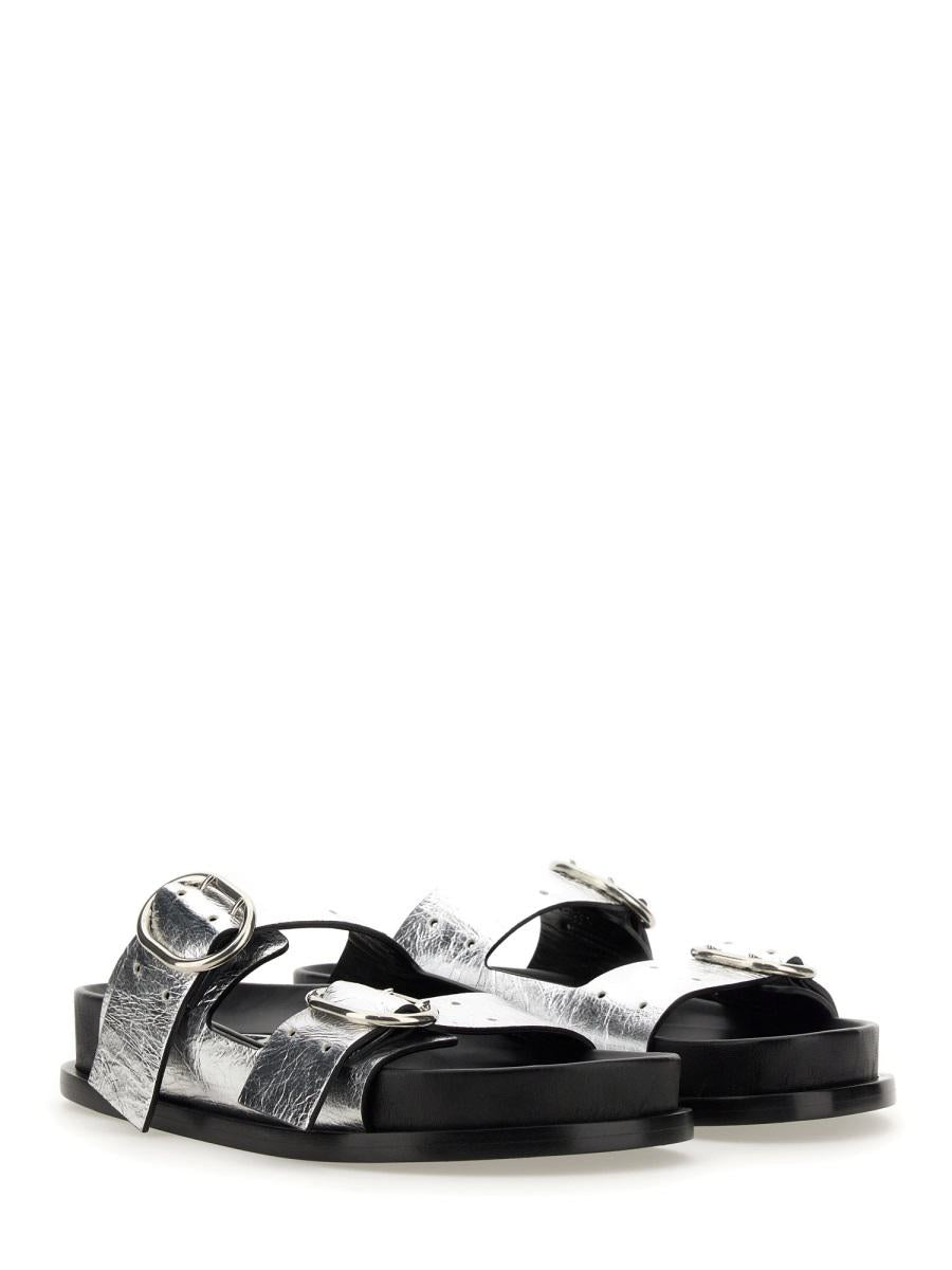 Jil Sander Leather Sandal With Buckle