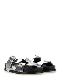 Jil Sander Leather Sandal With Buckle