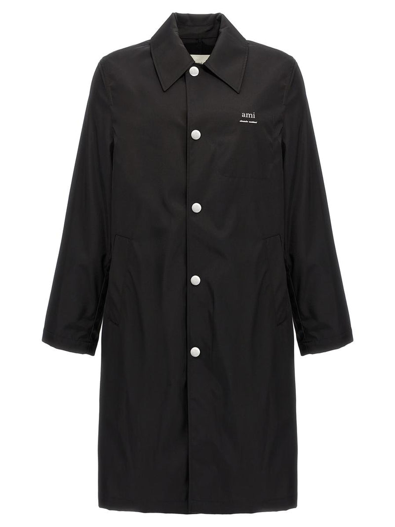 AMI Paris Technical Twill Trench Coat