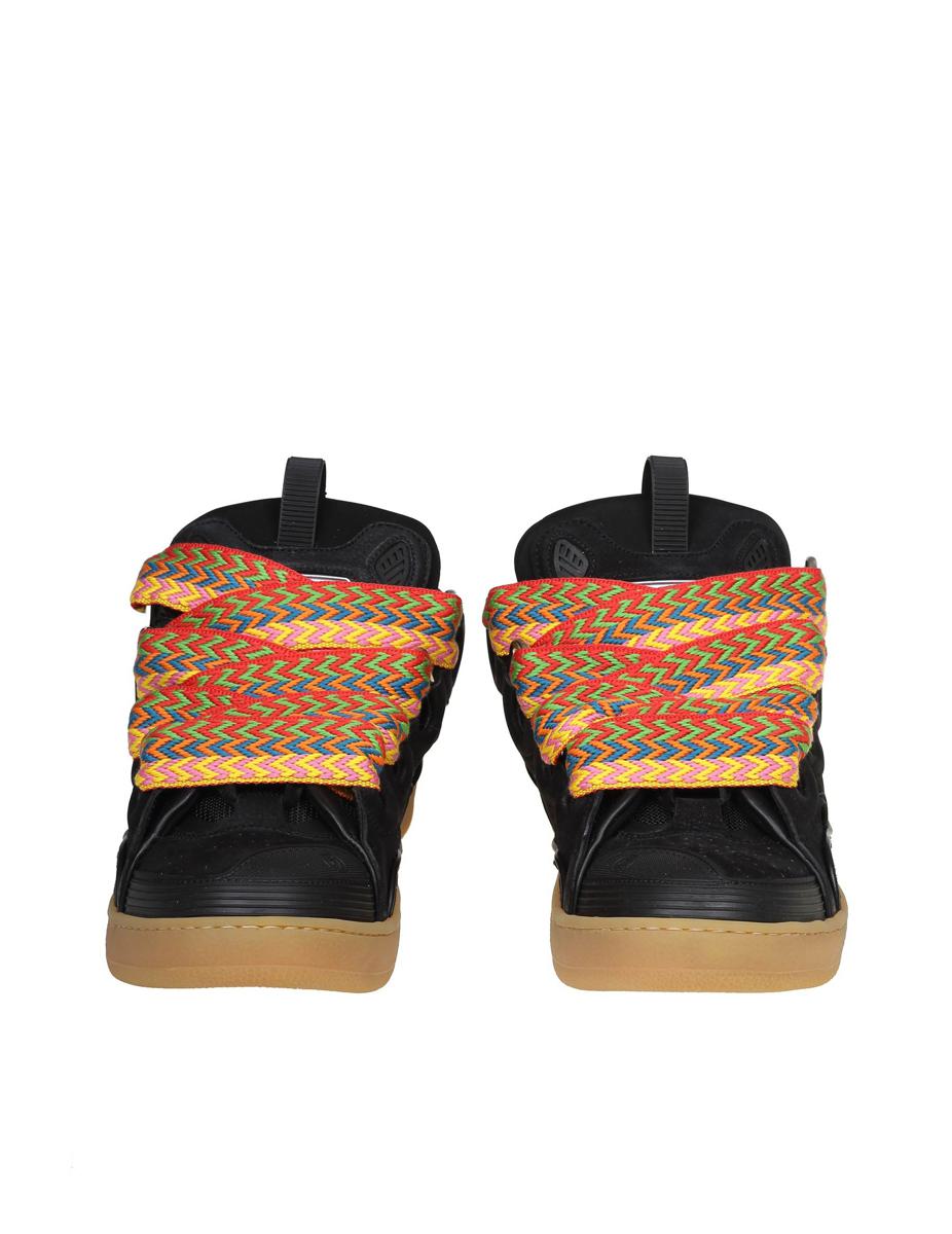 Lanvin Sneakers In Leather, Fabric And Suede