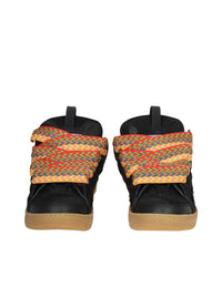 Lanvin Sneakers In Leather, Fabric And Suede