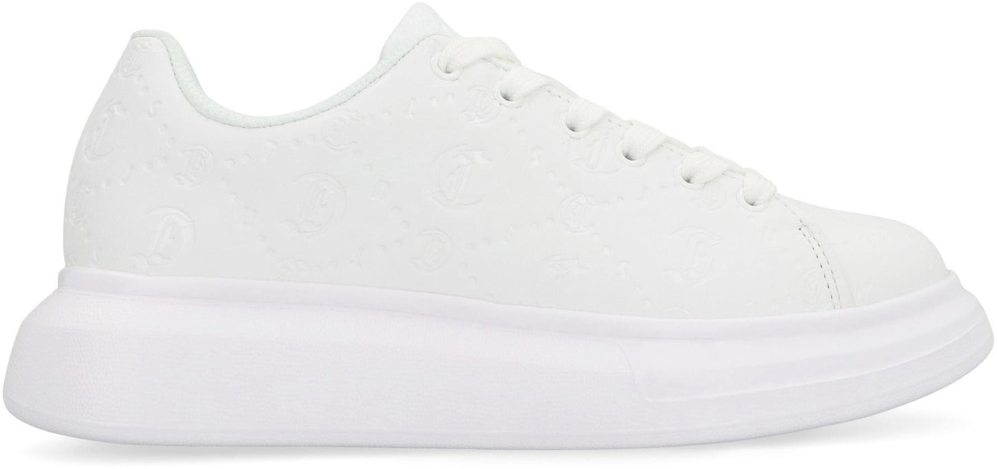 Just Cavalli Leather Low-Top Sneakers