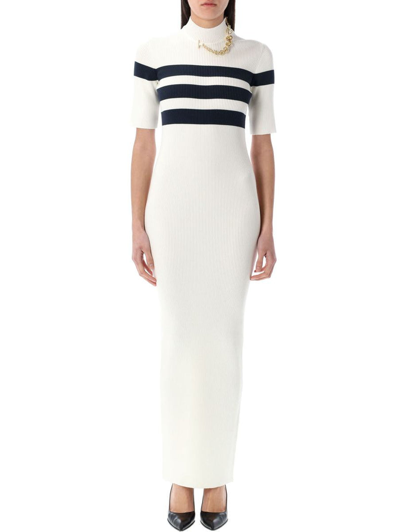 Jean Paul Gaultier Striped Long Knit Dress