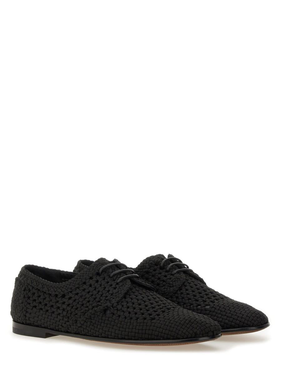 Dolce & Gabbana Woven Fabric "Derby" Shoe