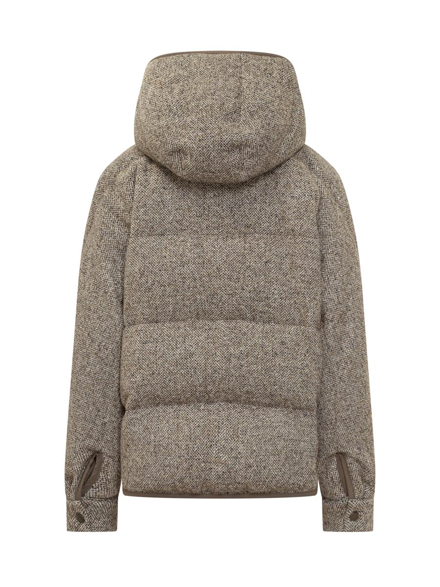 Brunello Cucinelli Brunello Cucinelli Brown Hooded Down Jacket