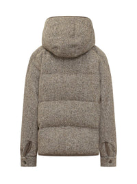 Brunello Cucinelli Brunello Cucinelli Brown Hooded Down Jacket