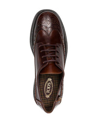 Tod'S Brogue Laced Tag Logo Shoes