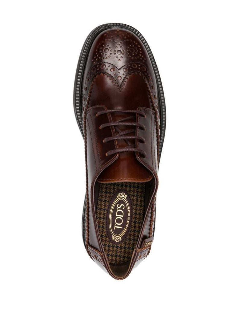 Tod'S Brogue Laced Tag Logo Shoes
