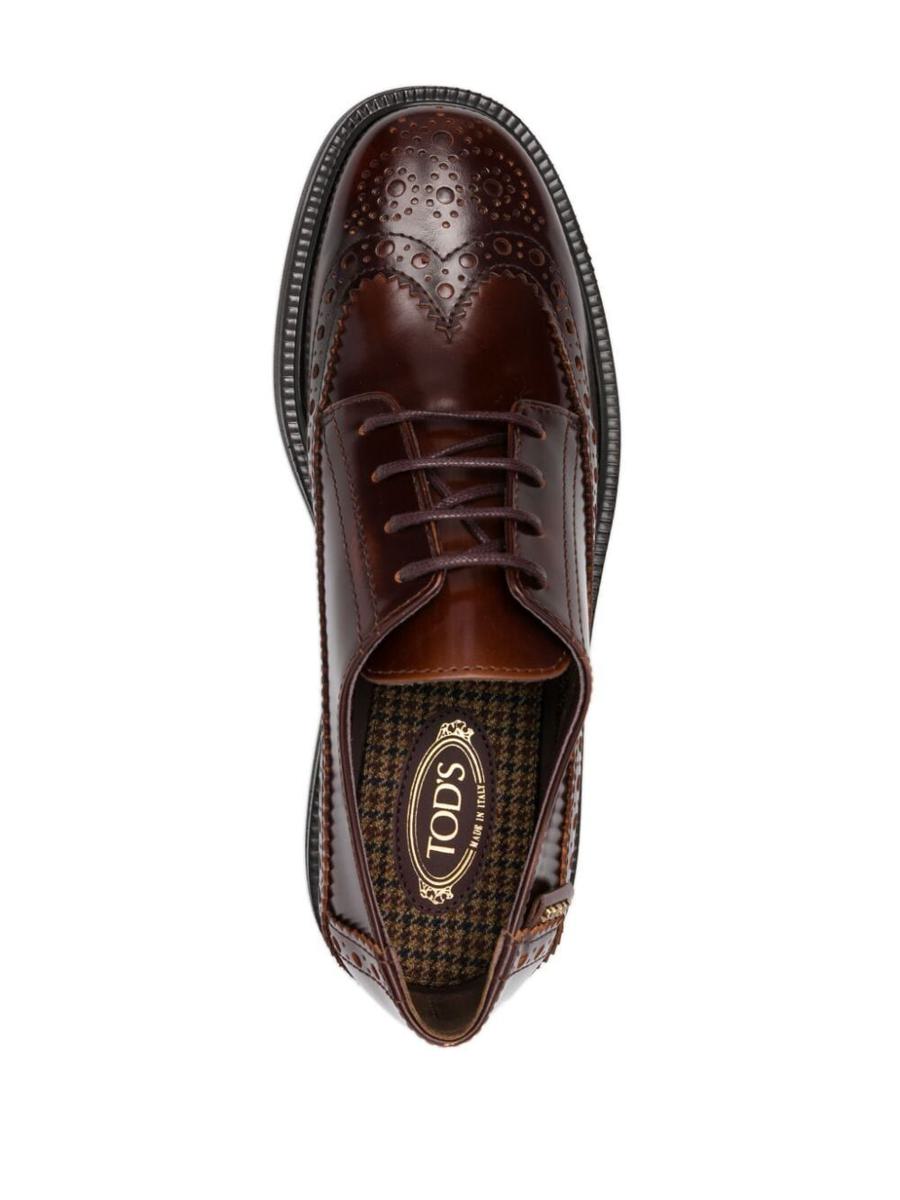 Tod'S Brogue Laced Tag Logo Shoes