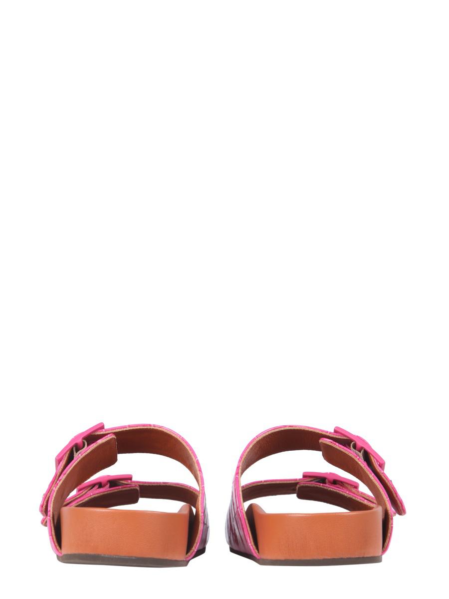 L'Autre Chose Sandals With Coconut Print Leather