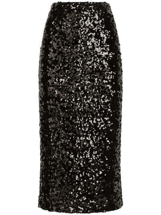 Dolce & Gabbana Sequined Midi Pencil Skirt