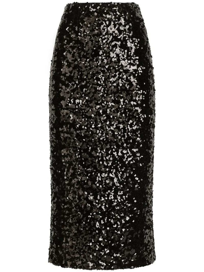 Dolce & Gabbana Sequined Midi Pencil Skirt