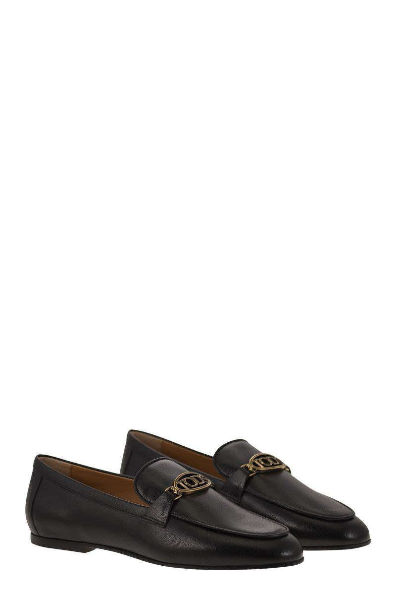 Tod'S Leather Loafer With Accessory