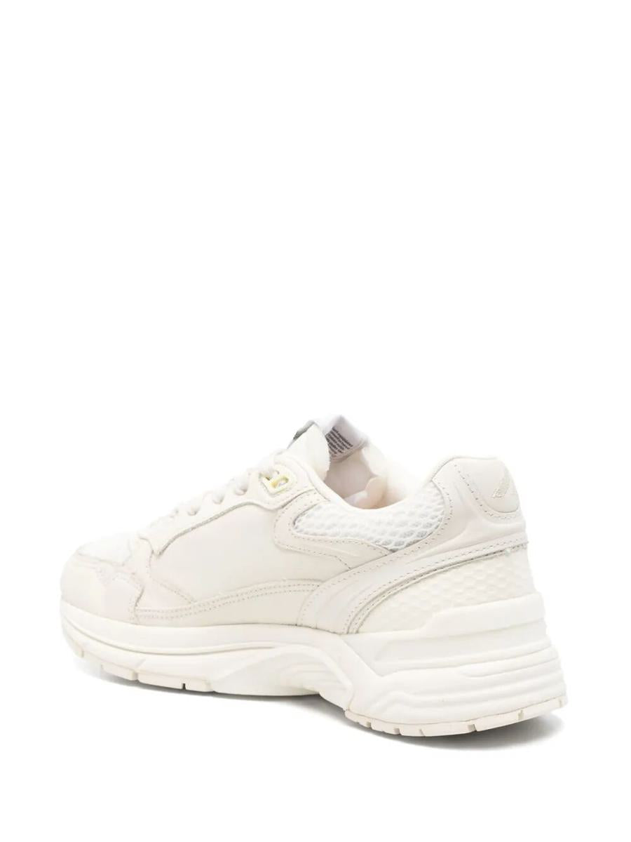 Autry Hyperway Sneakers In Whisper White Laminated Leather And Mesh Shoes