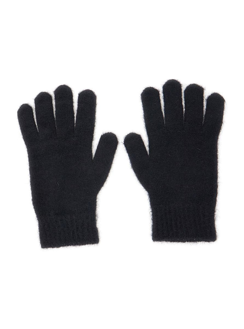 Black Gloves With Orb Logo Embroidered On The Front In Wool Blend Unisex