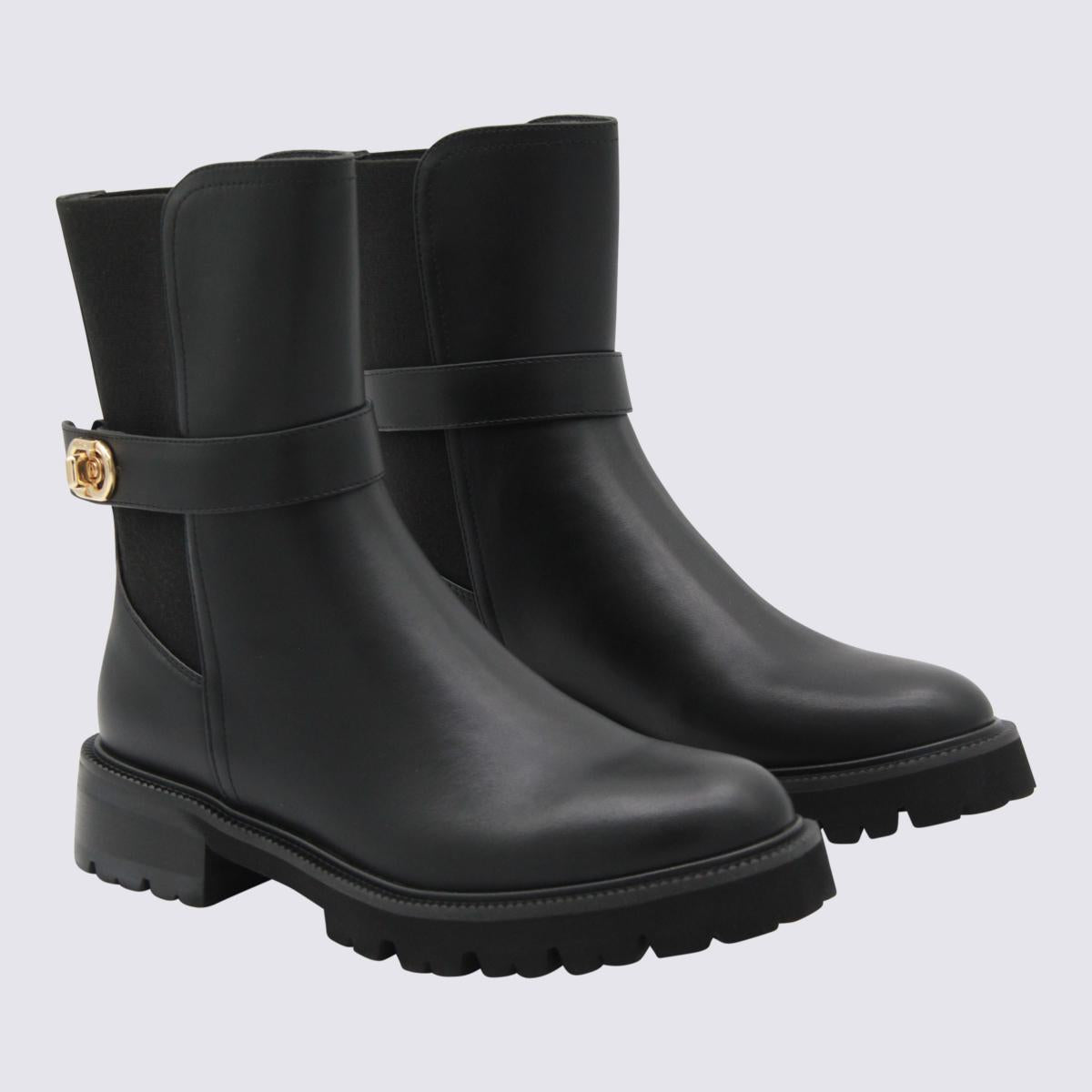 Twinset Black Leather Boots