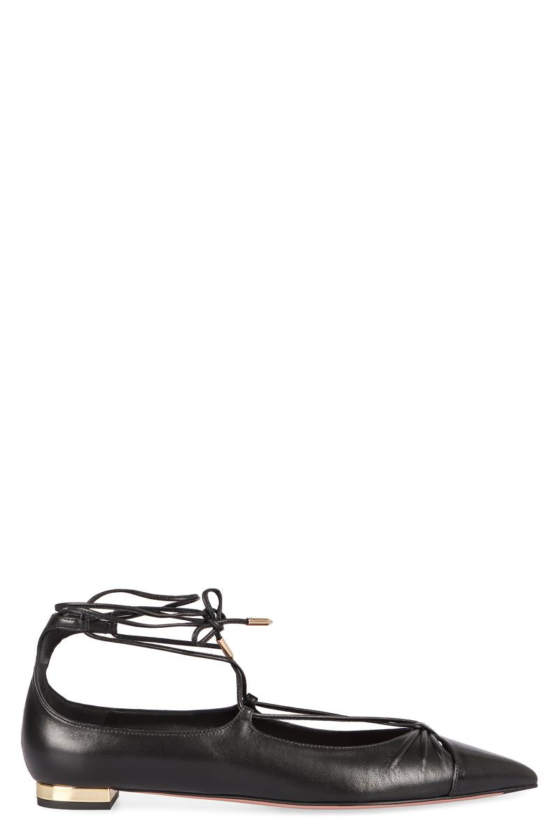 Aquazzura Gabi Pointy-Toe Ballet Flats