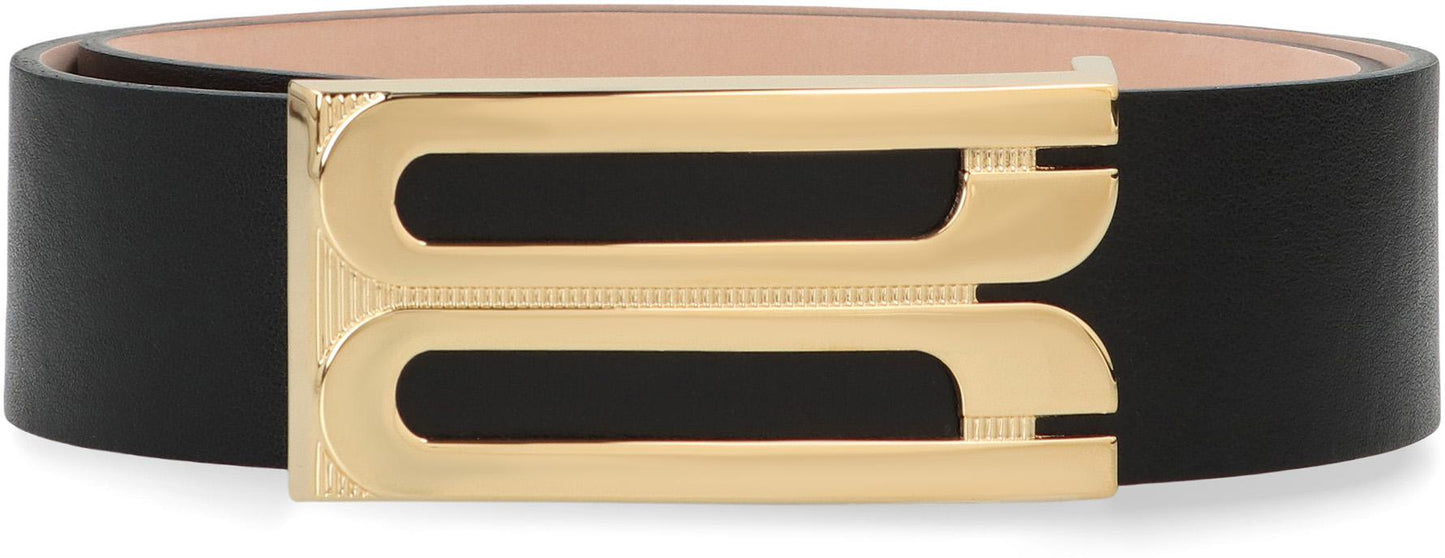 Victoria Beckham Jumbo Frame Belt In Leather