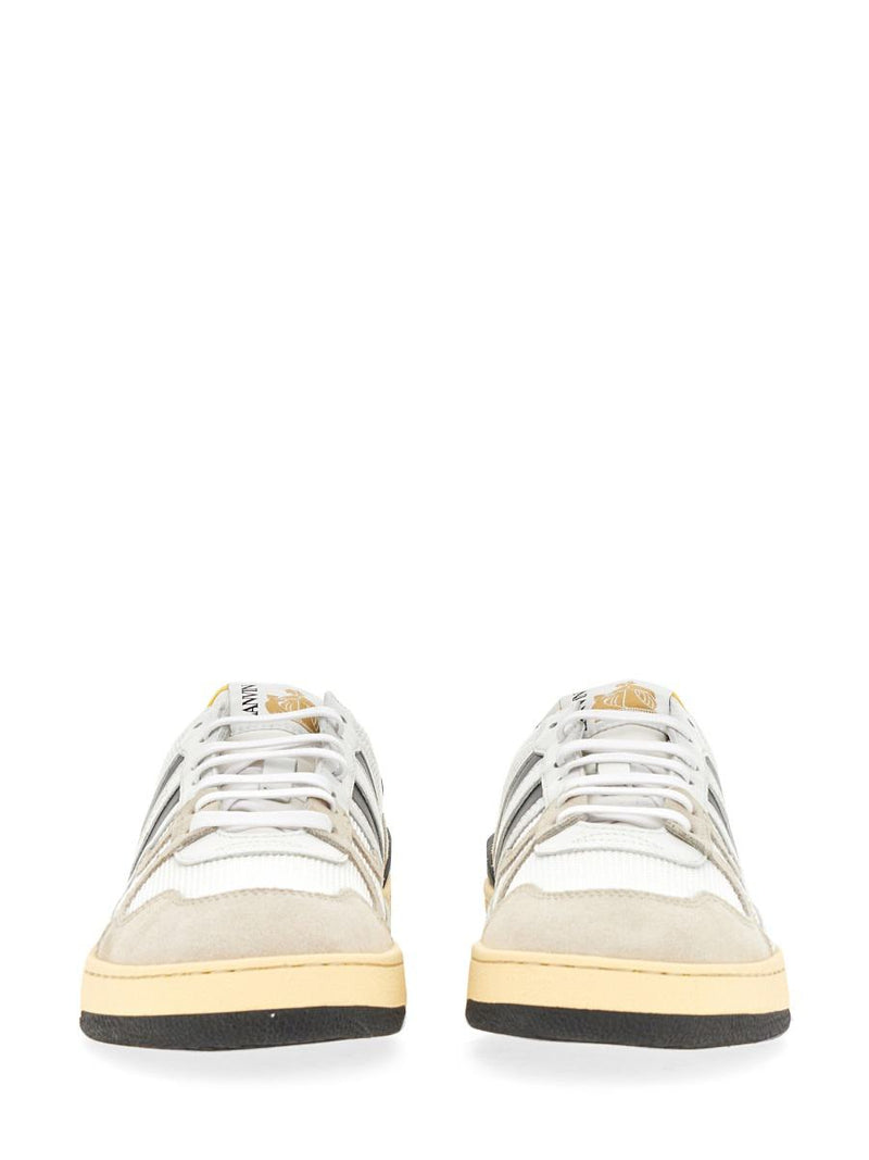 Lanvin Mesh, Suede And Nappa Leather Sneaker