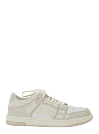 'Skel Top Low' Beige Sneakers With Logo Patch On Thetongue And Contrasting Details On The Side In Leather Woman