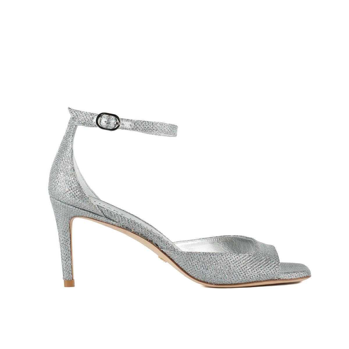 Stuart Weitzman Nudisty 75 Sandal Silver