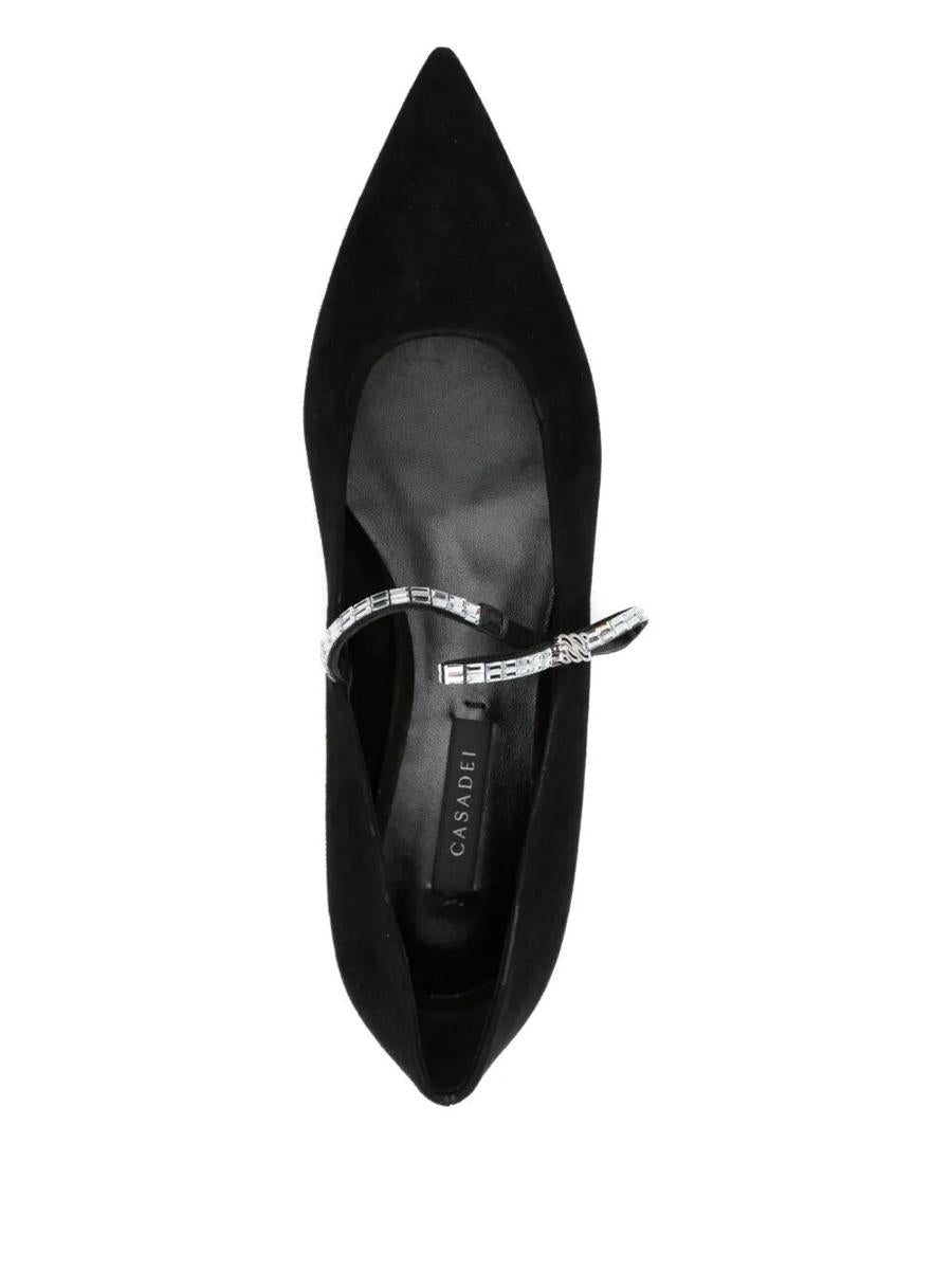 Casadei "Mini Blade" Melody Suede Starway Ballet Shoes T.020