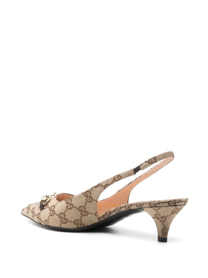 Gucci Gg Supreme Slingback Pumps