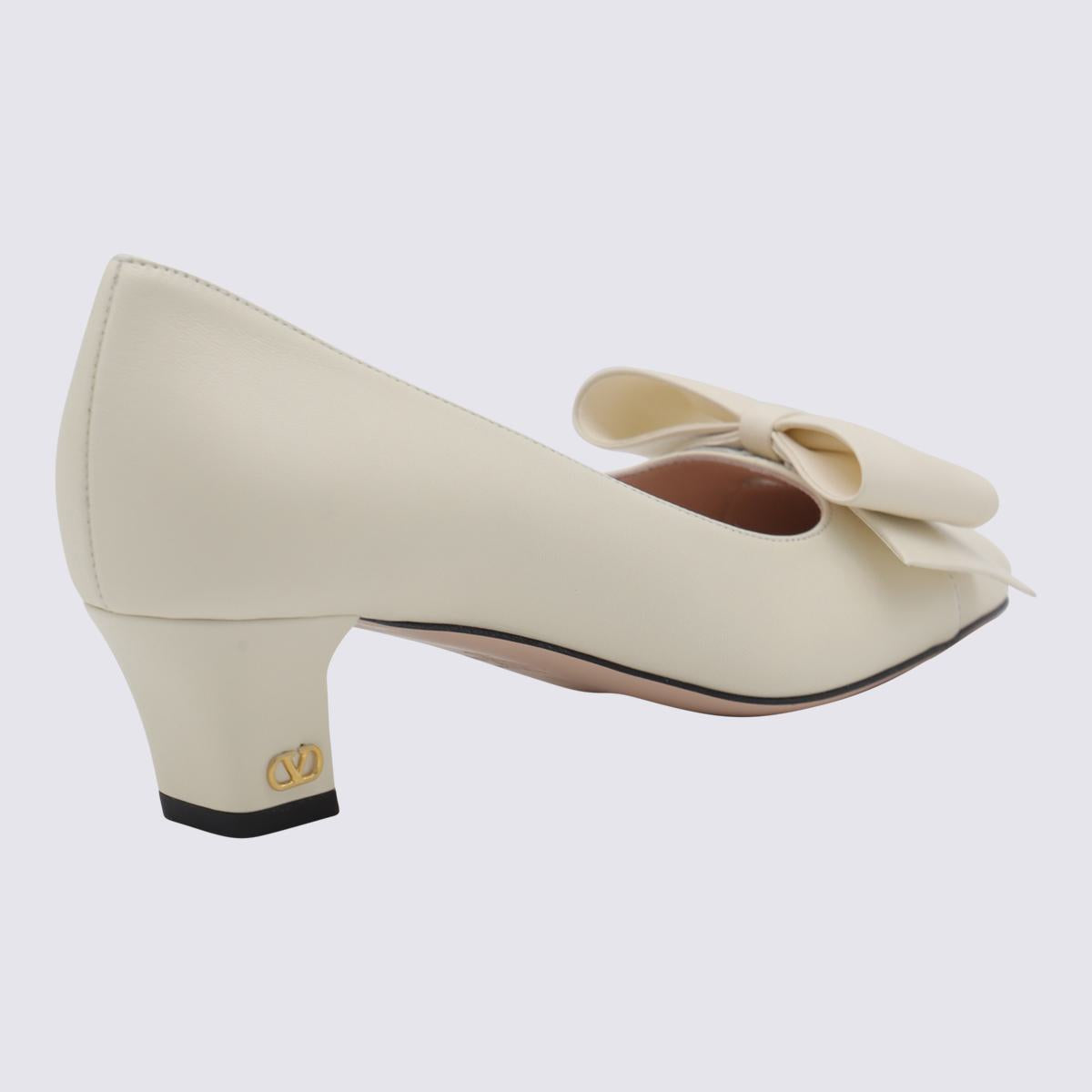Valentino Garavani Ivory Leather Pumps