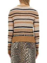 Ganni Cardigan With Stripe Pattern