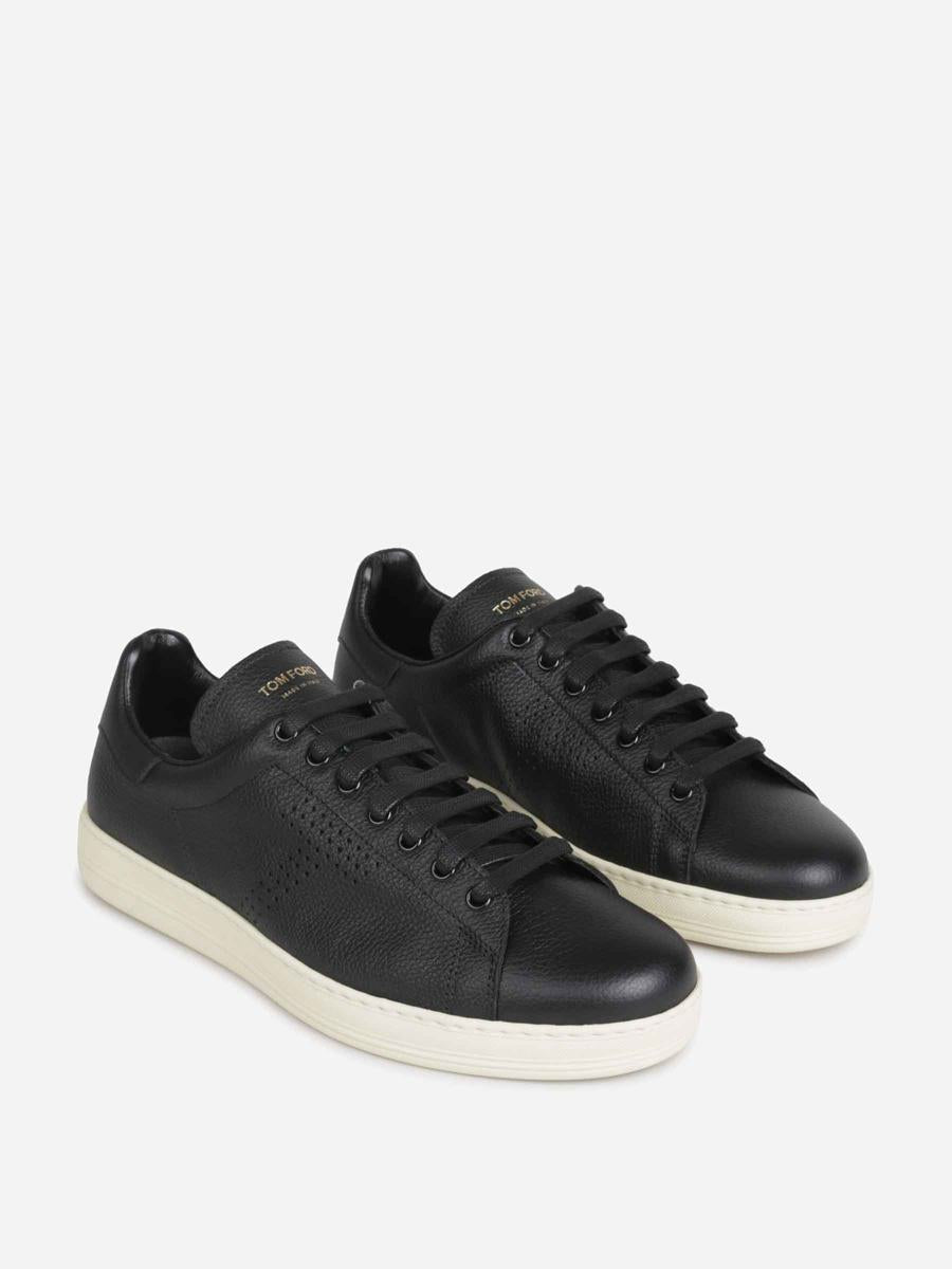 Tom Ford Leather Lace-Up Sneakers