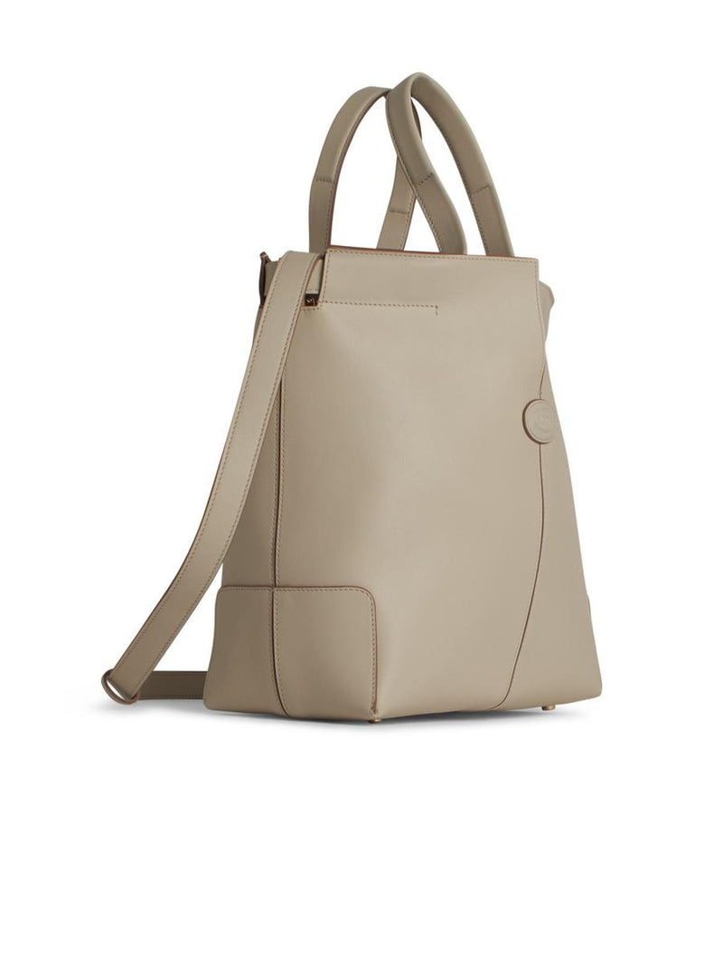 Tod'S Small Ivory Leather Bag