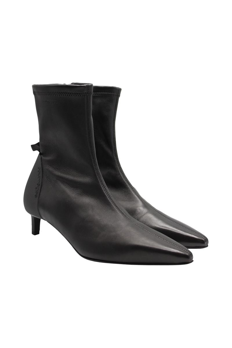Courrèges Scuba Stretch Leather Ankle Boots Shoes