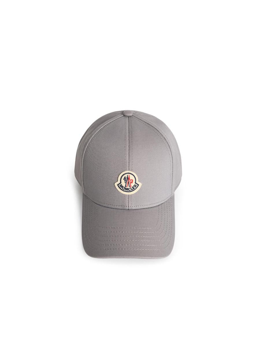 Moncler Grey Cotton Baseball Cap