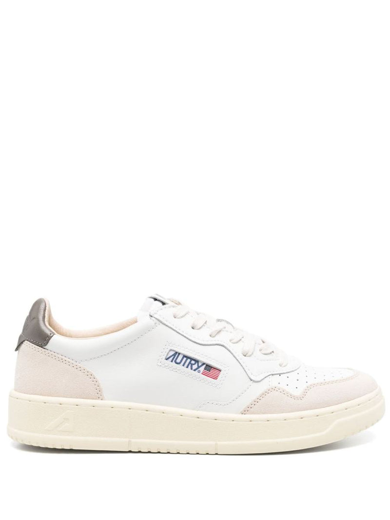 Autry 'Medalist' Sneakers In White And Grey Leather