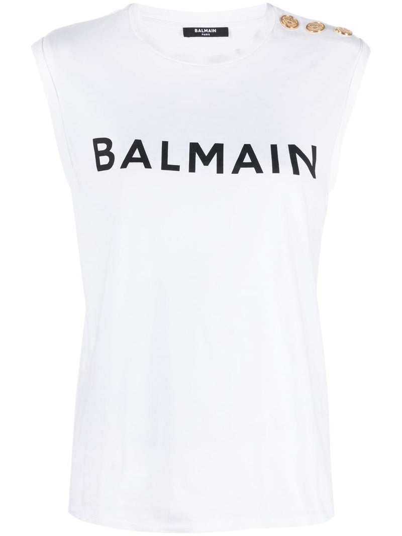 Balmain Printed Tank Top Clothing