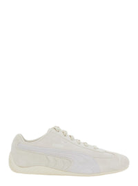'Speedcat Og' White Low Top Sneakers With Logo Lettering On The Side And Formstrip Detail On The Side In Leather Unisex
