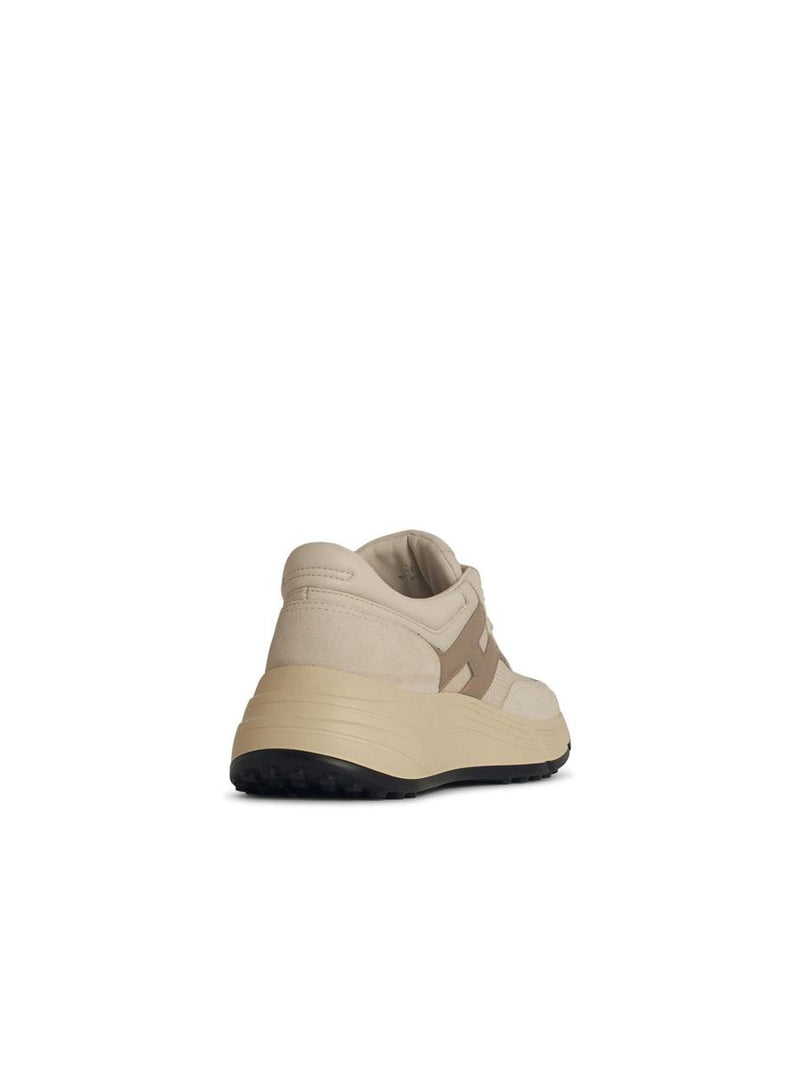 Hogan 'H669' Beige Leather Sneakers