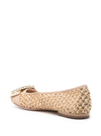 Roger Vivier Très Vivier Raffia Ballet Flats