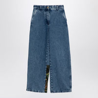Palm Angels Baggy Jeans With Jungle Insert