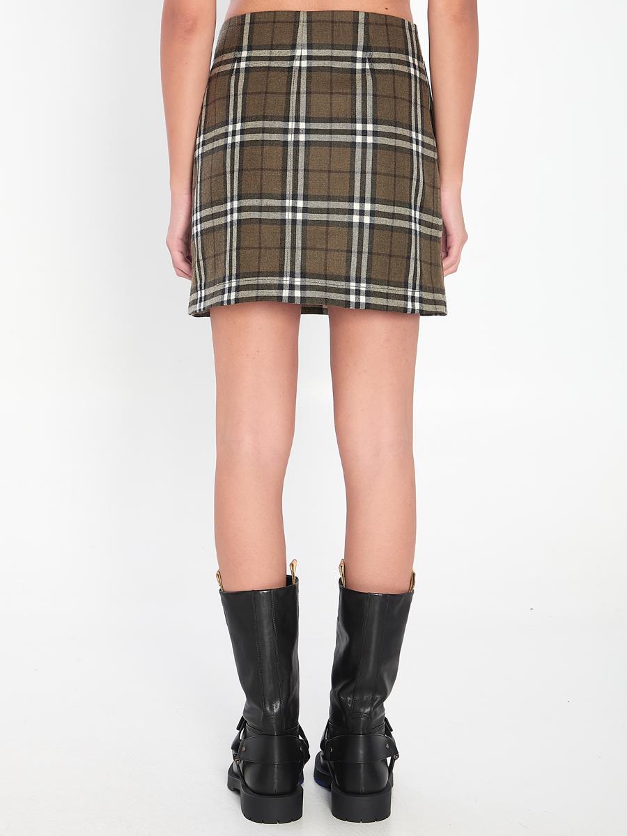 Check-Pattern Mini Skirt