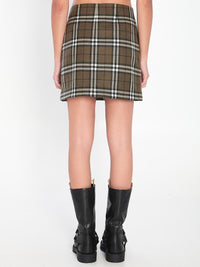 Check-Pattern Mini Skirt