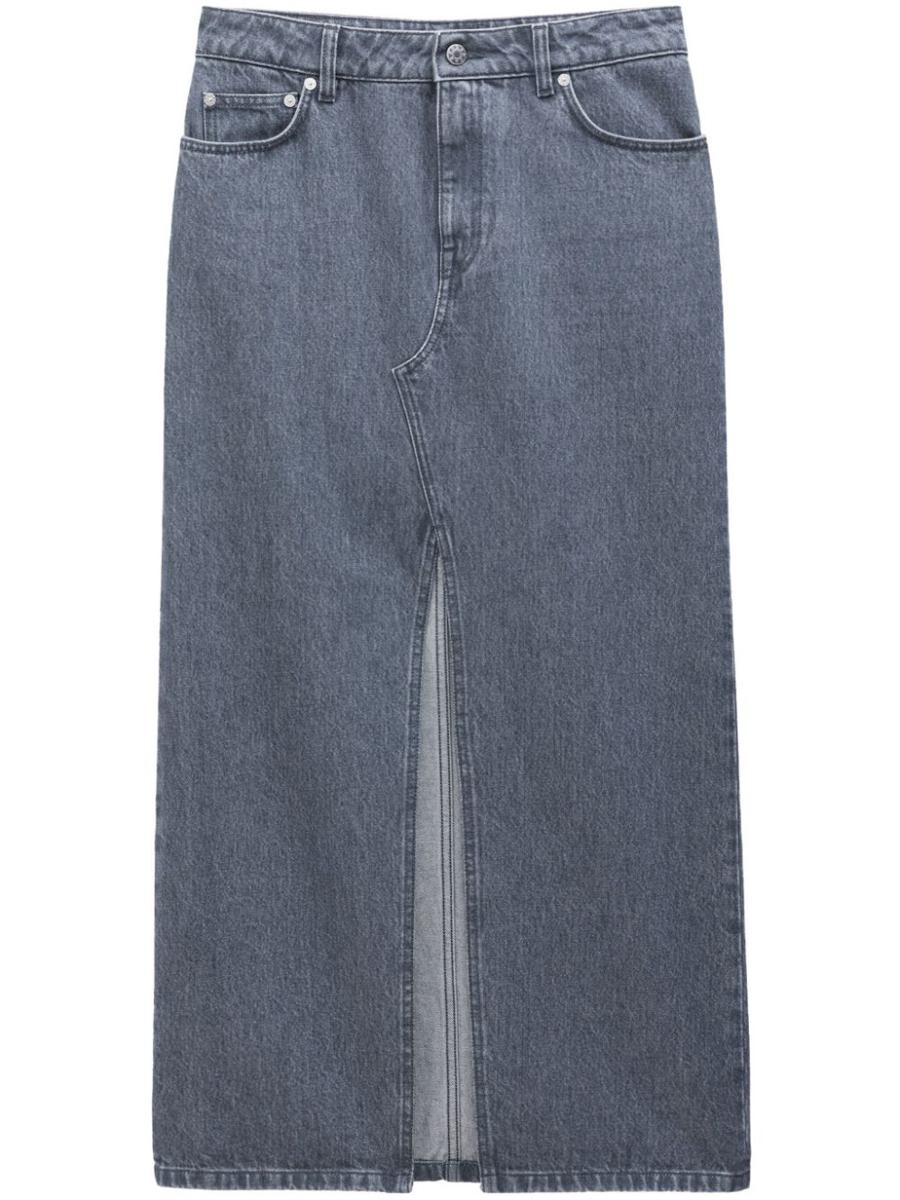 Filippa K Slit Denim Long Skirt