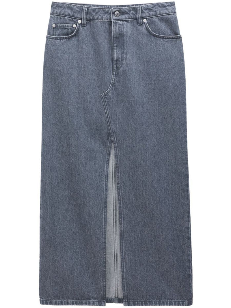Filippa K Slit Denim Long Skirt