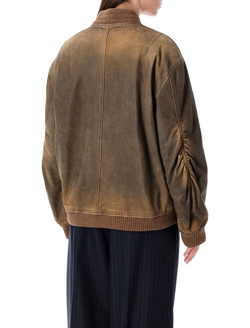 Golden Goose Unisex Brown Bomber Jacket