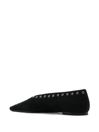 TOTEME Suede Leather Lace-Up Ballets