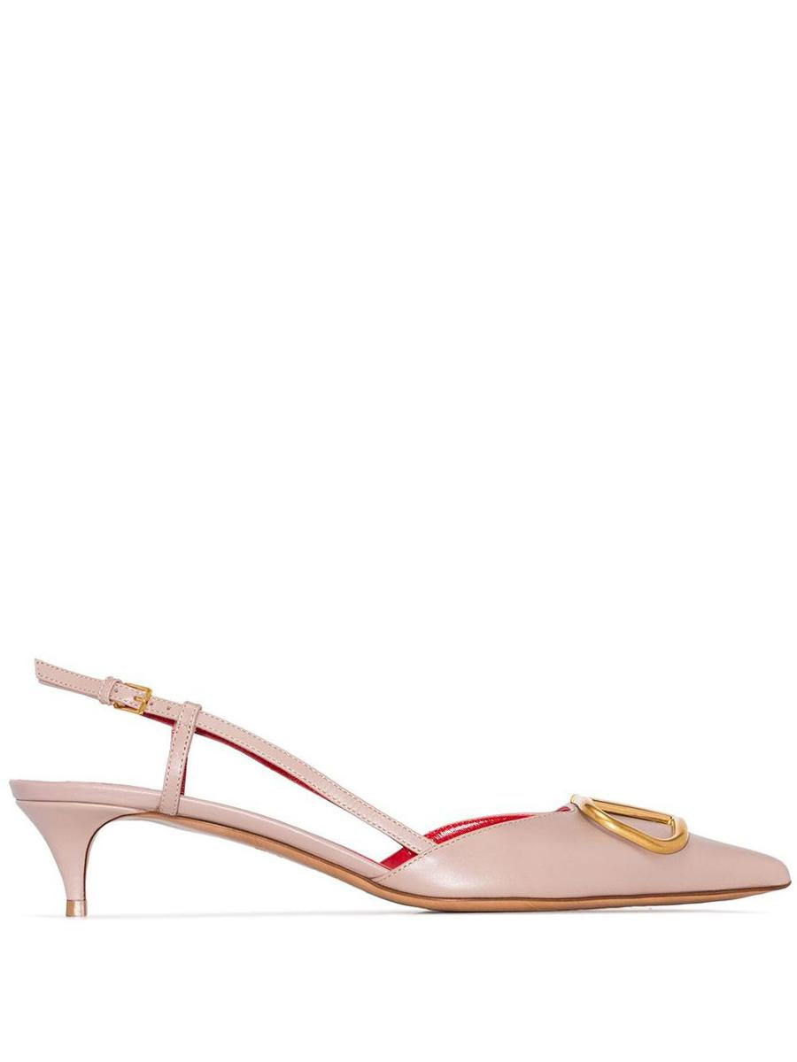 Valentino Garavani Vlogo Signature Leather Slingback Pumps