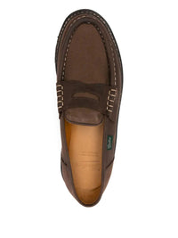 Paraboot Reims Suede Loafers With Canvas Inserts Shoes