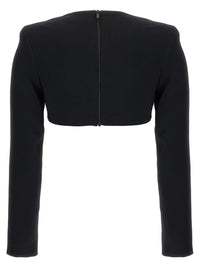 David Koma Top '3D Crystsal Chain And Square Neck'