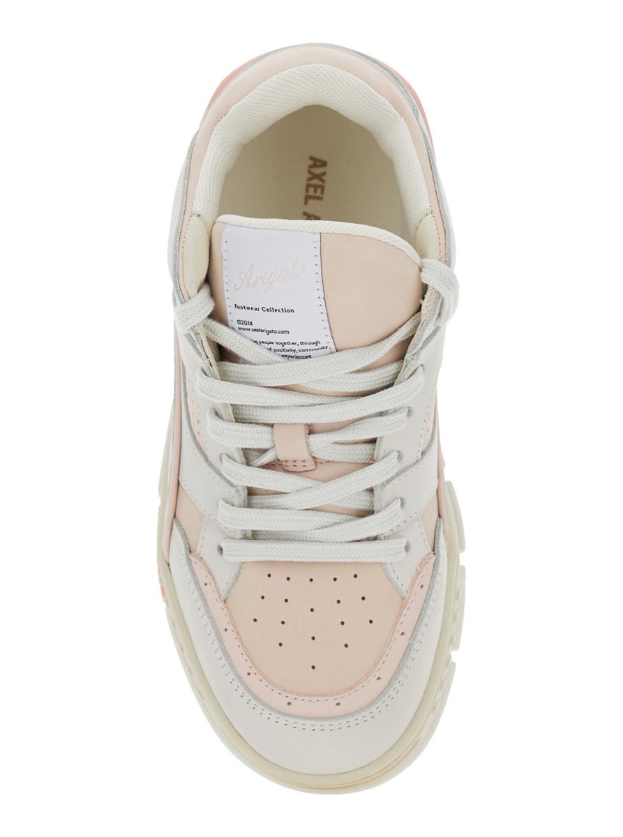 'Area Lo' Pink Low Top Sneakers With Logo Patch On The Tongue And Chunky Sole In Leather Woman